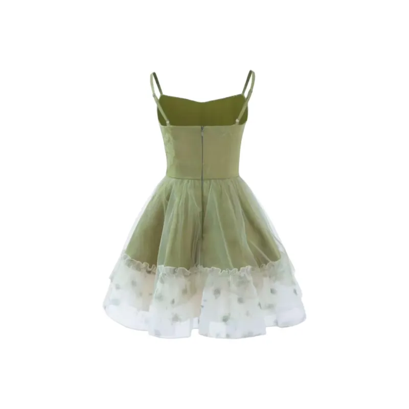 KKX Slip Dresses Women's Green-1