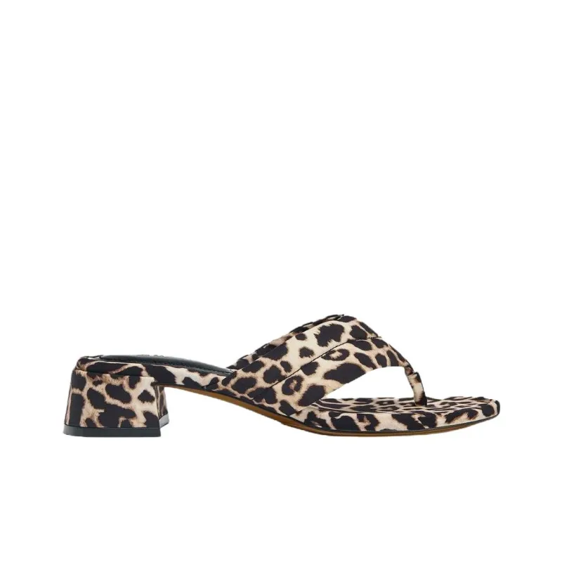 ZARA Slip Resistant Flip Flops Women's Leopard Print-1