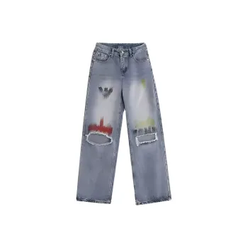 HKRXEC Jeans Men Light Blue