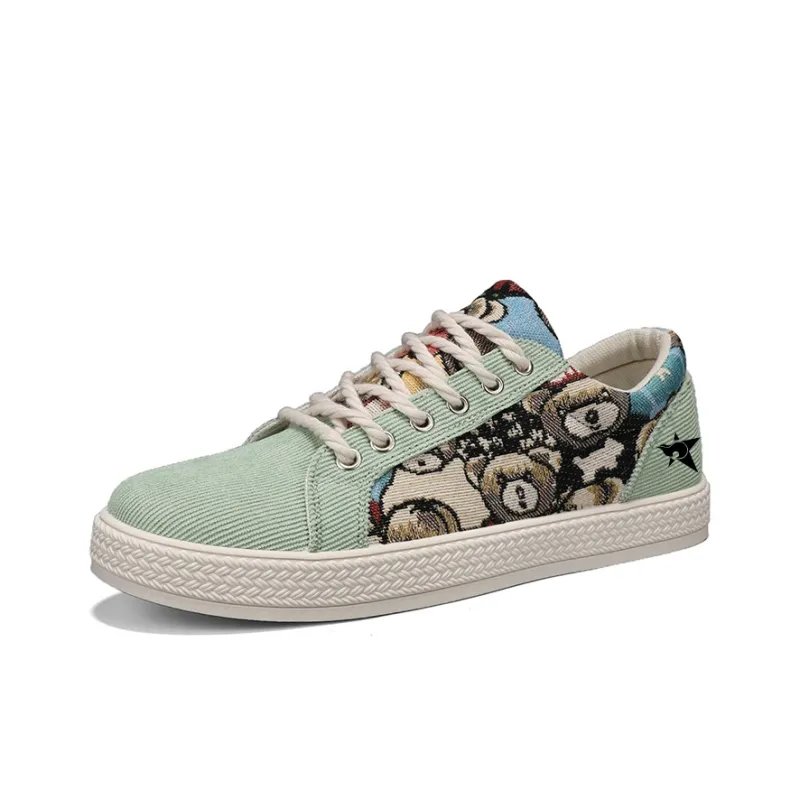 Bookish Star Anti Slip Wear Resistant Low Top Skateboard Shoes Men's-5