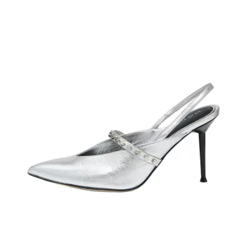 Alexander McQueen Revel Slim Heel High Heels 9cm Women's Silver
