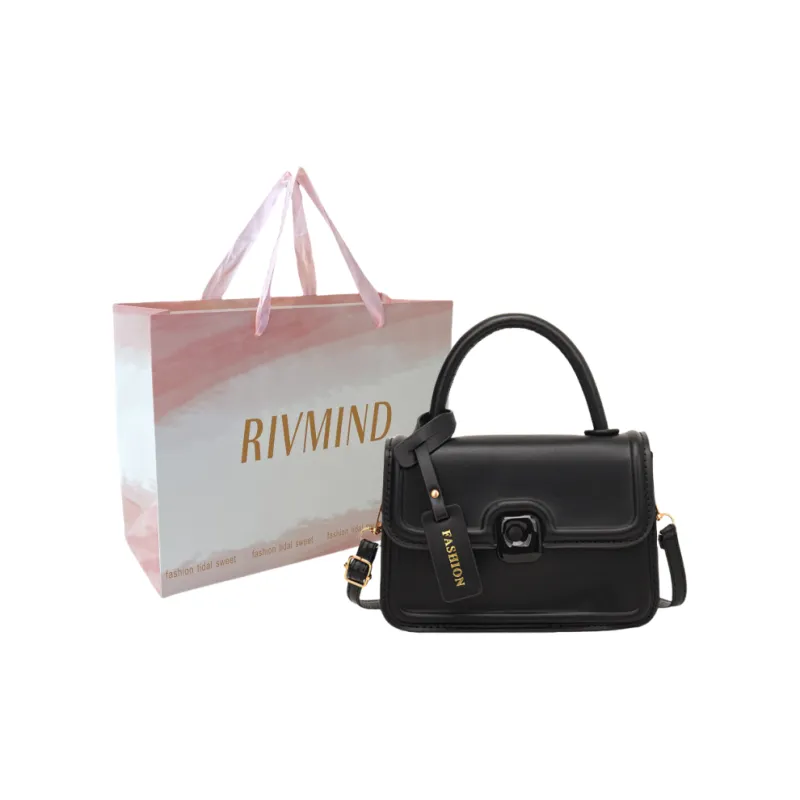 RIVMIND PU Handbag Women's White/Black/Pink/Yellow-5