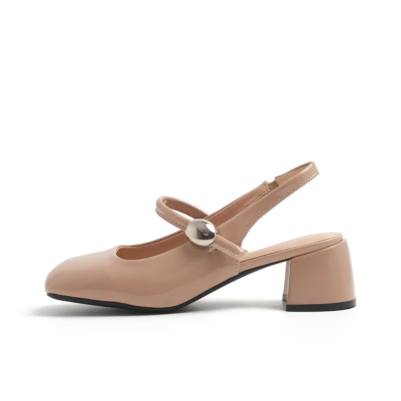 NUNZ Chunky Heel High Heels Women's-5