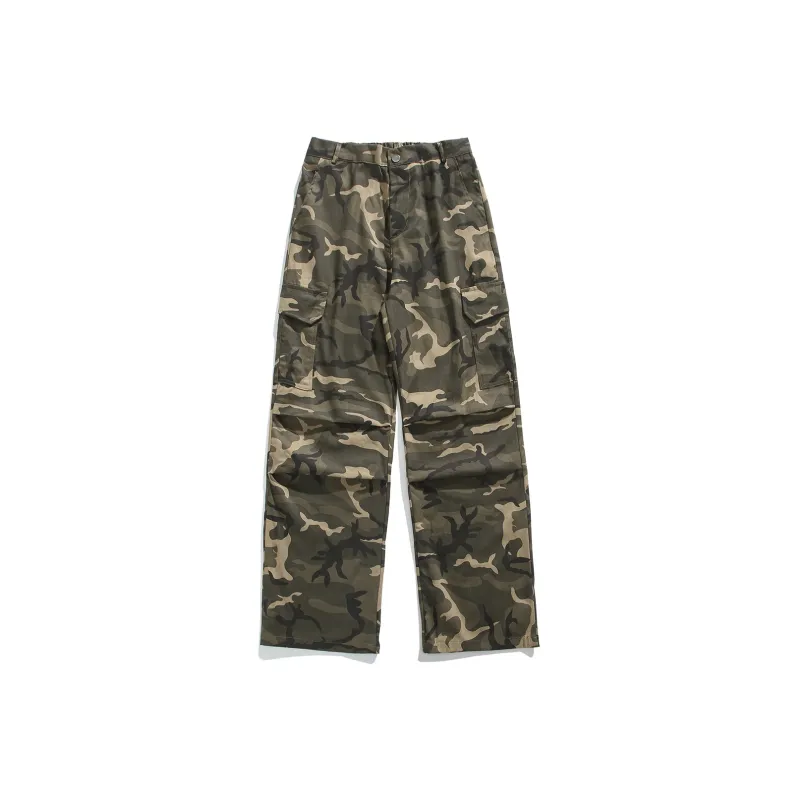 FAVEPOP Casual Pants Unisex Army Green-1