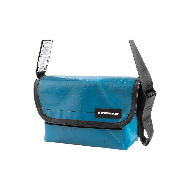 FREITAG Polyester Messenger Bag, Crossbody Bag, Shoulder Bag Unisex Blue Green-1