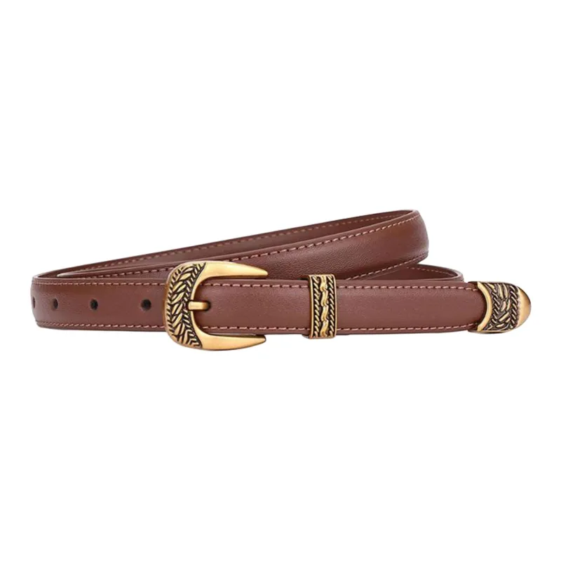 JEANSWEST Cow Split Leather Belts Women's 2CM-2