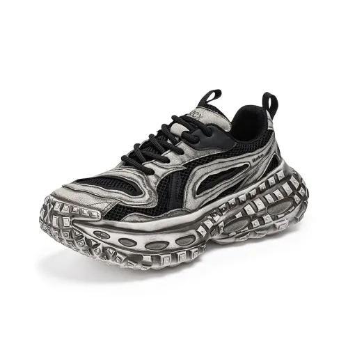 BAKE Shock Absorbers With Slip Resistant And Abrasion Resistant Properties Low Top Chunky Sneakers Men's