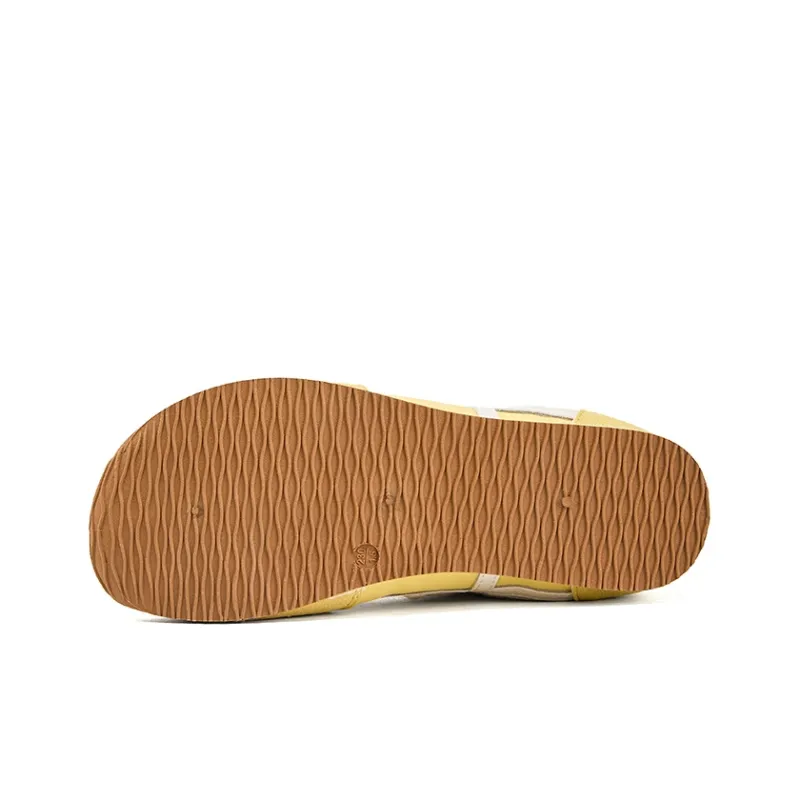 La Chapelle Abrasion Resistant Low Top Casual Shoes Women's Yellow White-4
