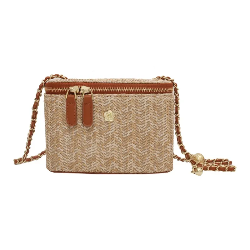 Bywhich Straw Woven Crossbody Bag Women's Multicolor-9