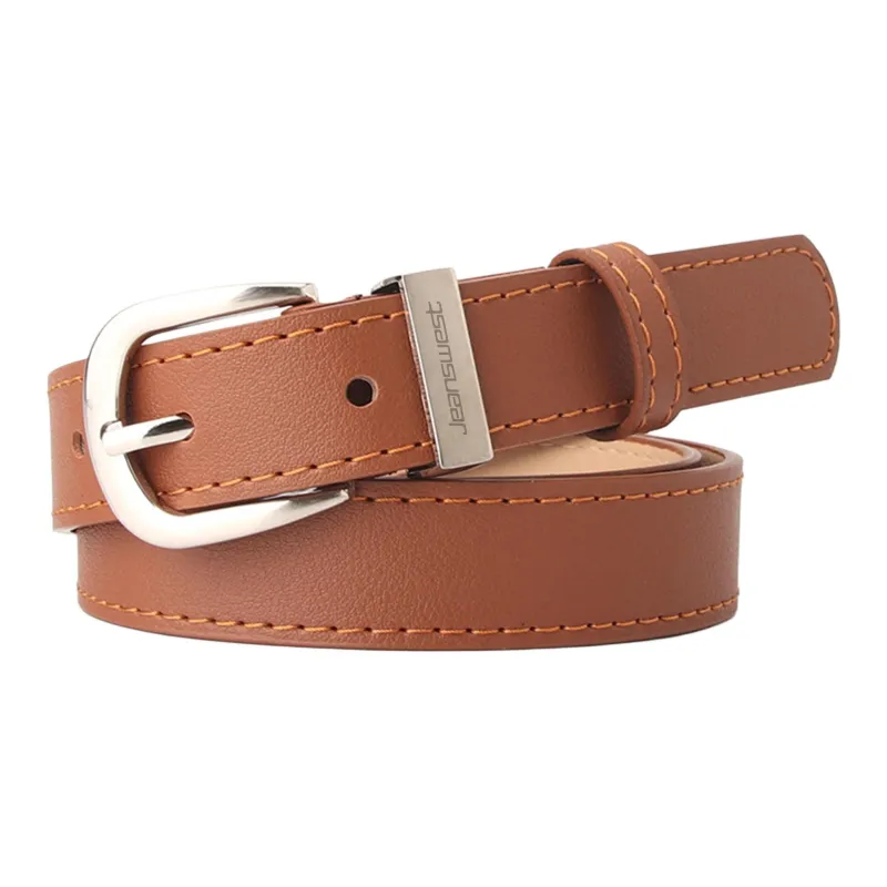 JEANSWEST Artificial Leather PU Leather Belts Women's 2.4cm-0