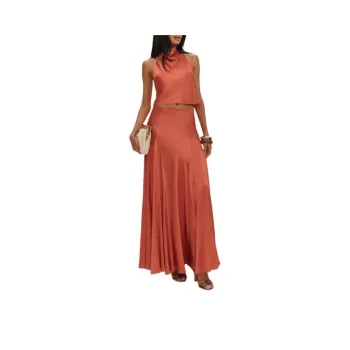 REFORMATION Sera Silk Two Piece Skirt Set Women's