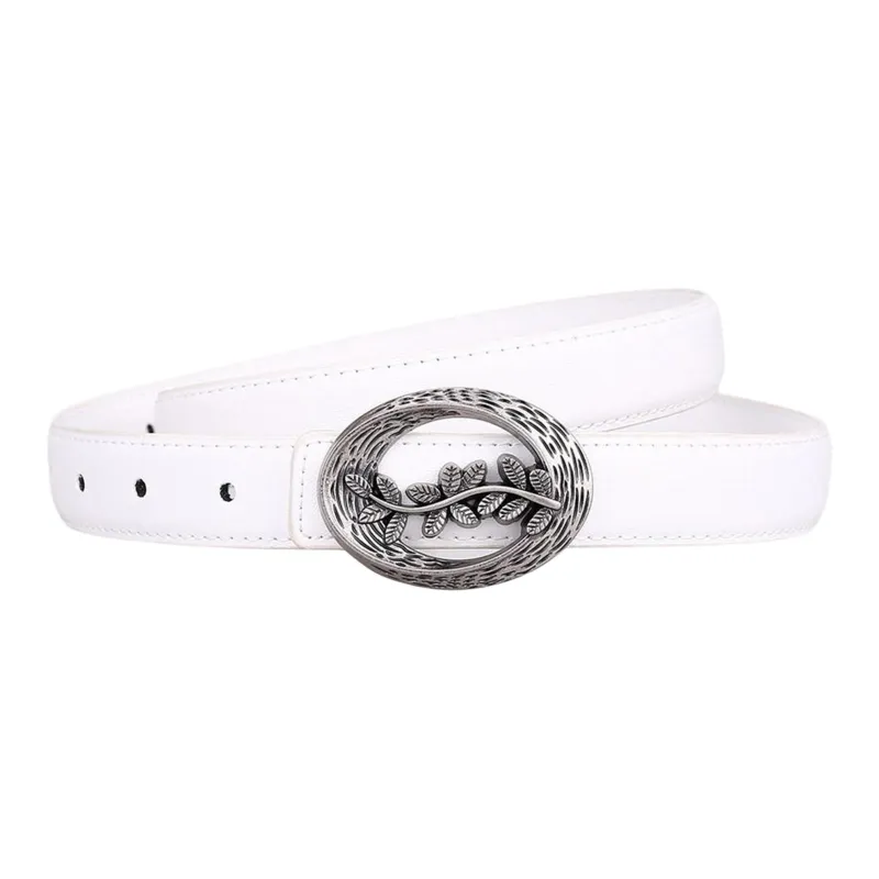JEANSWEST Cow Split Leather Belts Women's 2.5CM-1