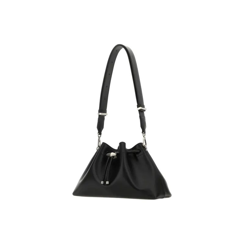 Jimmy Choo Leather Shoulder Bag, Crossbody Bag Women's Black-1