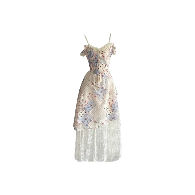 PZGE Slip Dresses Women's Purple Apricot Dress-0