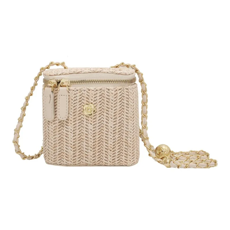 Bywhich Straw Woven Crossbody Bag Women's Multicolor-0