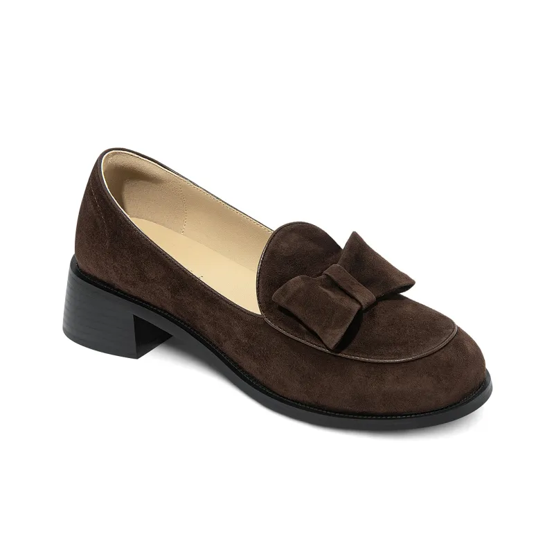 Lily Wei Caramel Custard Loafers Women's Dark Coffee-2