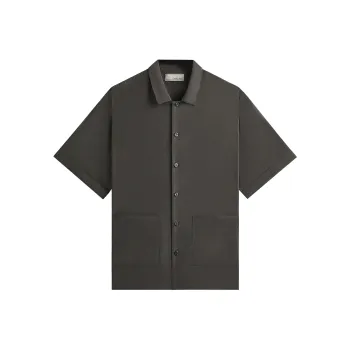 KITH SS25 &Kin Silk Habotai Reade Shirt Men's Dark Gray