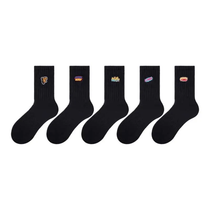DJUNGLE Mid Calf Socks Unisex 5 Pack-0