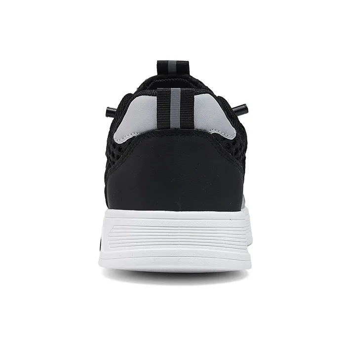 Warrior Abrasion Resistant, Lightweight, And Breathable Low Top Skateboard Shoes Men's Black Gray-2