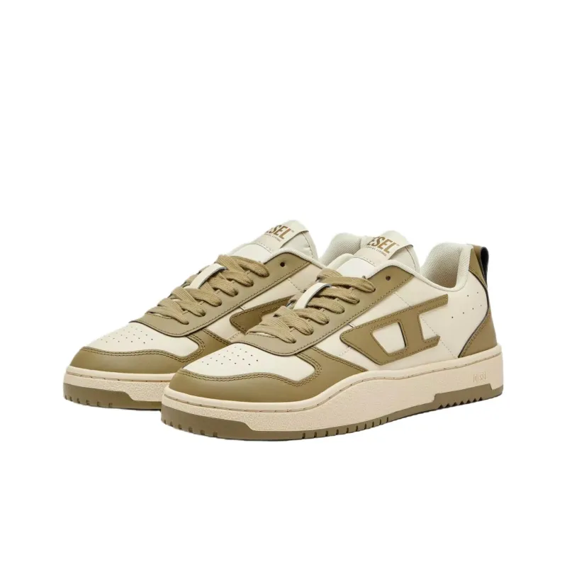 DIESEL S Ukiyo Low Top Skateboard Shoes Men's Green White-3