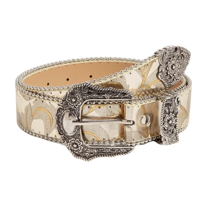 JEANSWEST PU Leather Belts Women's 3.8CM-3