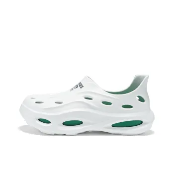 LONGDUIZHANG Clogs Unisex White Green
