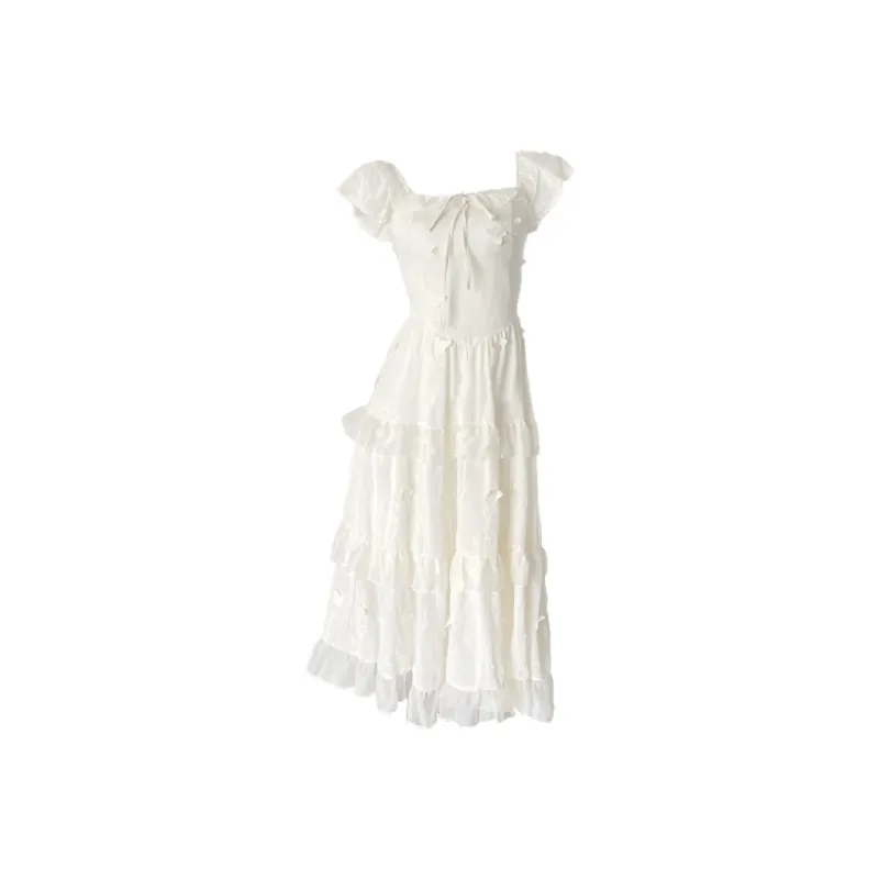 Mu Xiao Xin Short Sleeved Dress Women's-0
