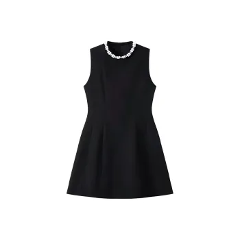 ETSE Sleeveless Dresses Women's Black Dress