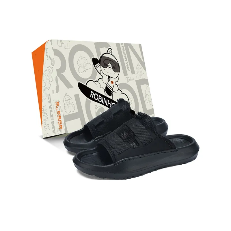 ROBINHOOD Slip Resistant Odor Resistant Abrasion Resistant Antibacterial Slide Slippers Men's Box Included-2