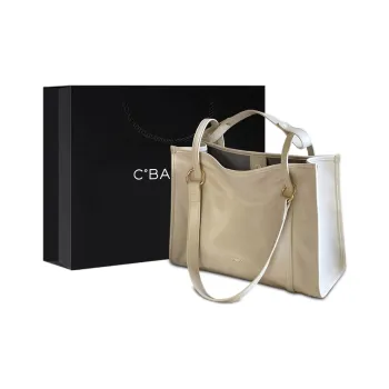 C°BANNER Cow Leather Handbag Trumpets Women's Ecru
