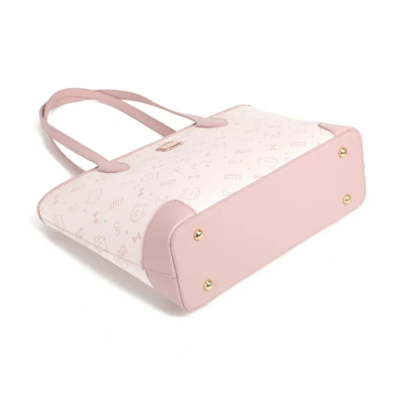 NOMK PU Shoulder Bag Women's Cherry Blossom Pink-4