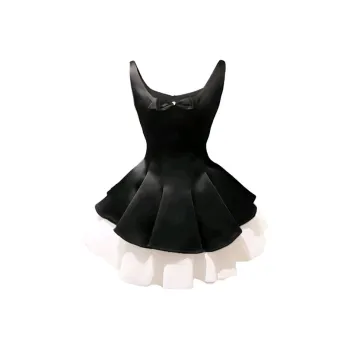ETSE Sleeveless Dresses Women's Black Dress