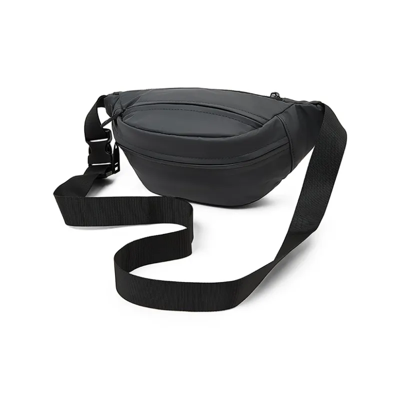 Old Man's Head Synthetic Leather Fanny Pack Regular Men's Black-12