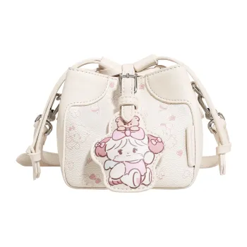 AILUXI Artificial Leather Shoulder Bag Women's Milkshake White