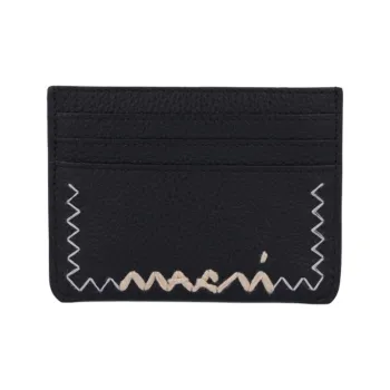 MARNI Design Card Holder Men's Black & White