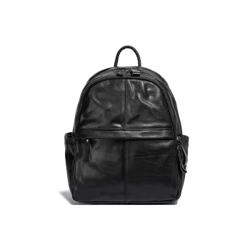 Ace Paul Cow Leather Backpack Regular Unisex Black