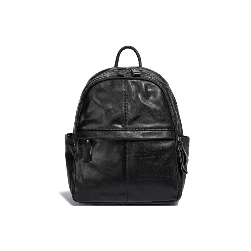 Ace Paul Cow Leather Backpack Regular Unisex Black-0
