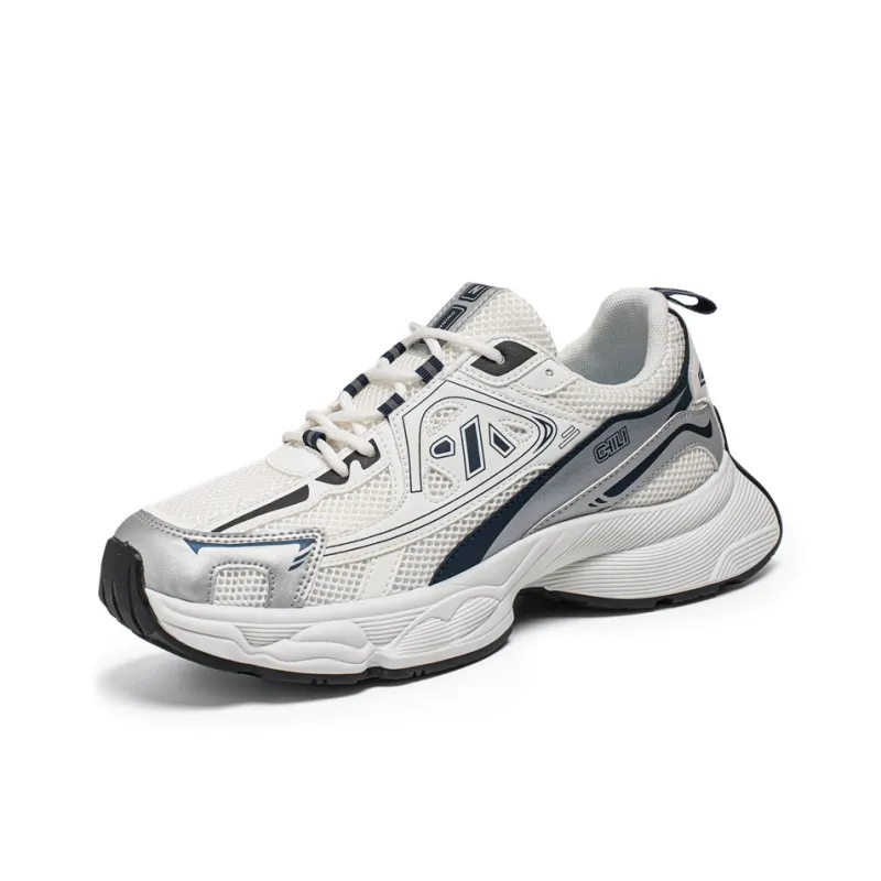 JANECO Slip Resistant, Abrasion Resistant, Breathable Low Top Chunky Sneakers Men's-1