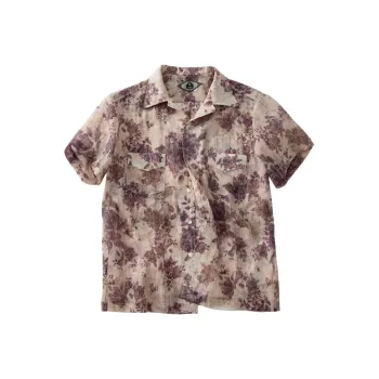 SOARIN YUPPIE Shirts Men Modest Purple Pattern