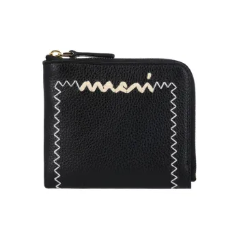 MARNI Leather Wallet Women's Black
