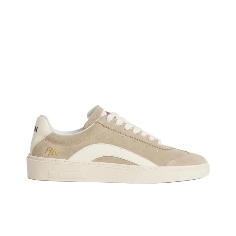 DSQUARED 2 Low Top Skateboard Shoes Men's Beige-1
