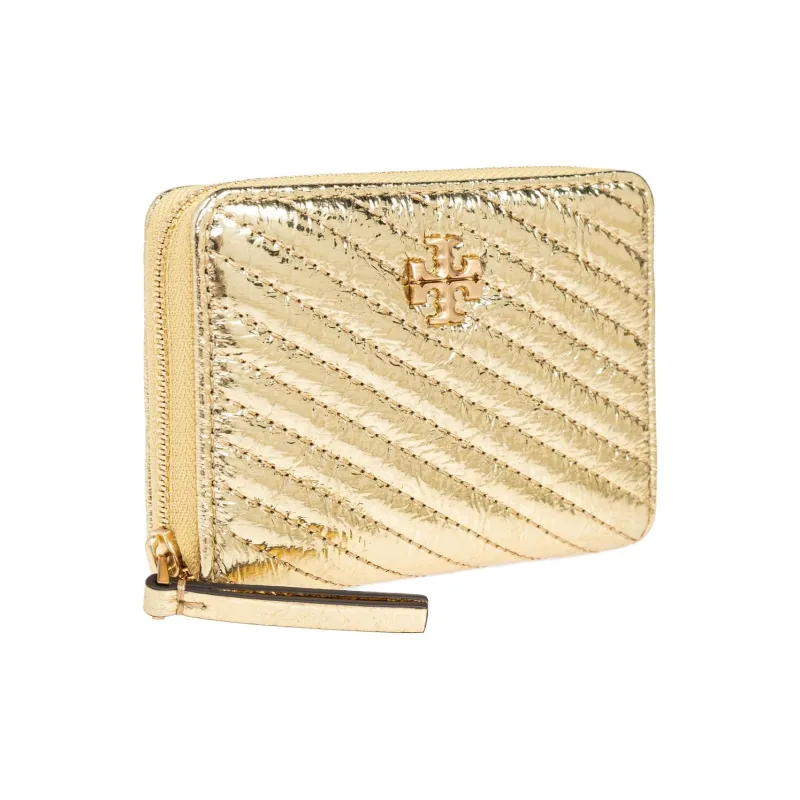 TORY BURCH Leather Card Holder Women's Gold-1