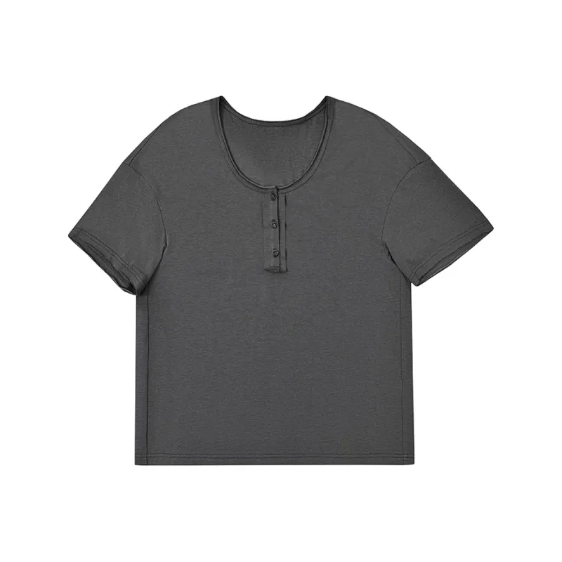 SINBOS Drop Shoulder Sleeve T Shirt Women's-0
