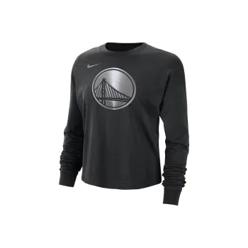 Nike Golden State Warriors Courtside Women's Nike Nba Shine Boxy Long Sleeve T Shirt