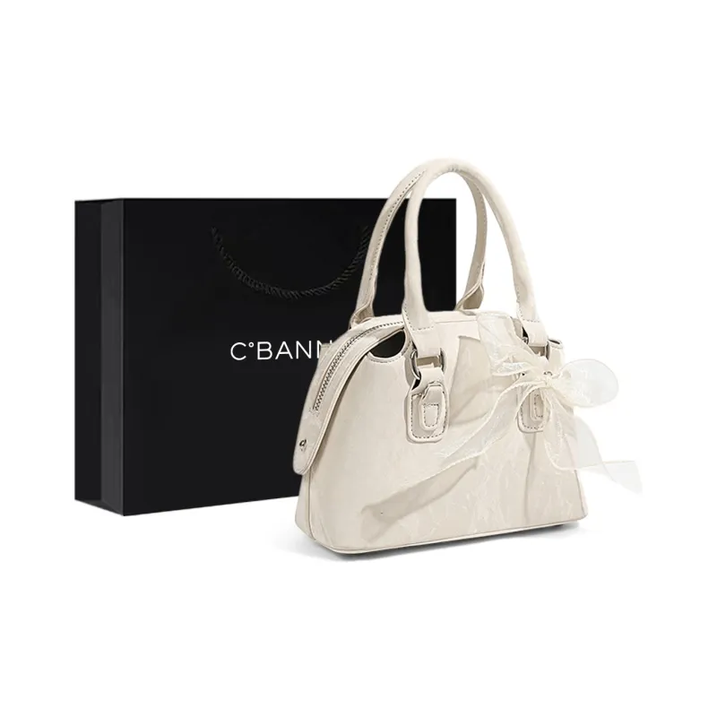 C°BANNER Cow Leather Shoulder Bag, Crossbody Bag, Handbag Regular Women's Ecru-0