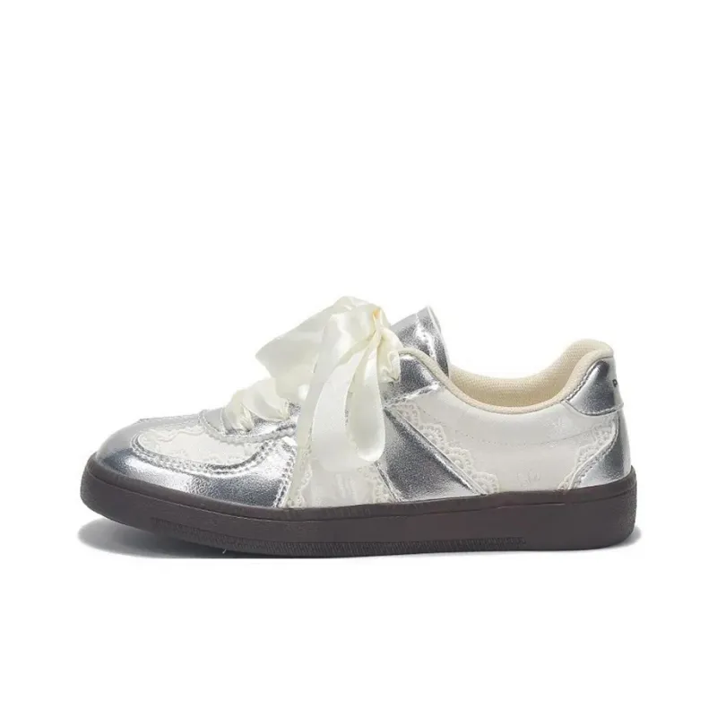 PIYOPIYO Low Top Skateboard Shoes Women's Silver-0
