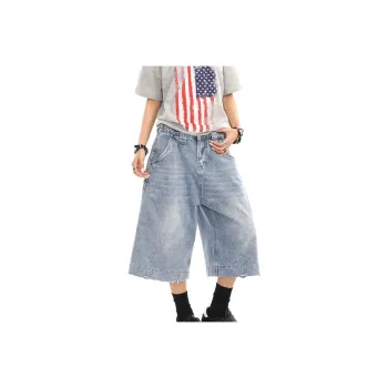 DJ.SPIRIT Denim Shorts Unisex Blue