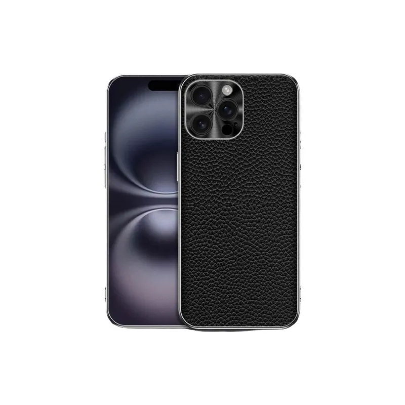 Record Star Leather Material Fully Enclosed Impact Resistant Phone Cases Compatibility Apple 16 Pro Business Formal-2