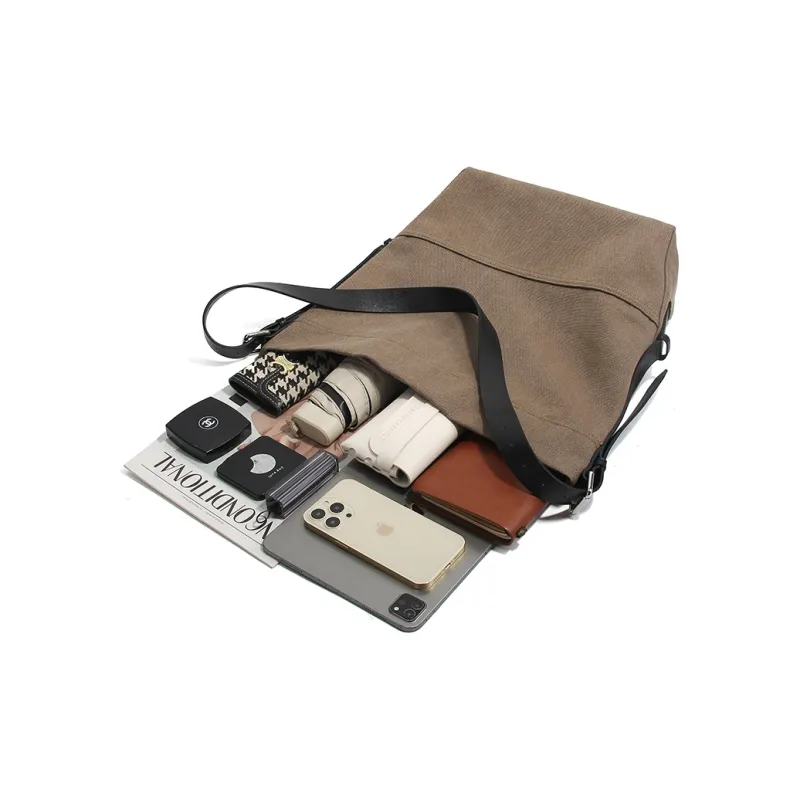 YOCAMU Canvas Shoulder Bag Regular Women's Multicolor-5