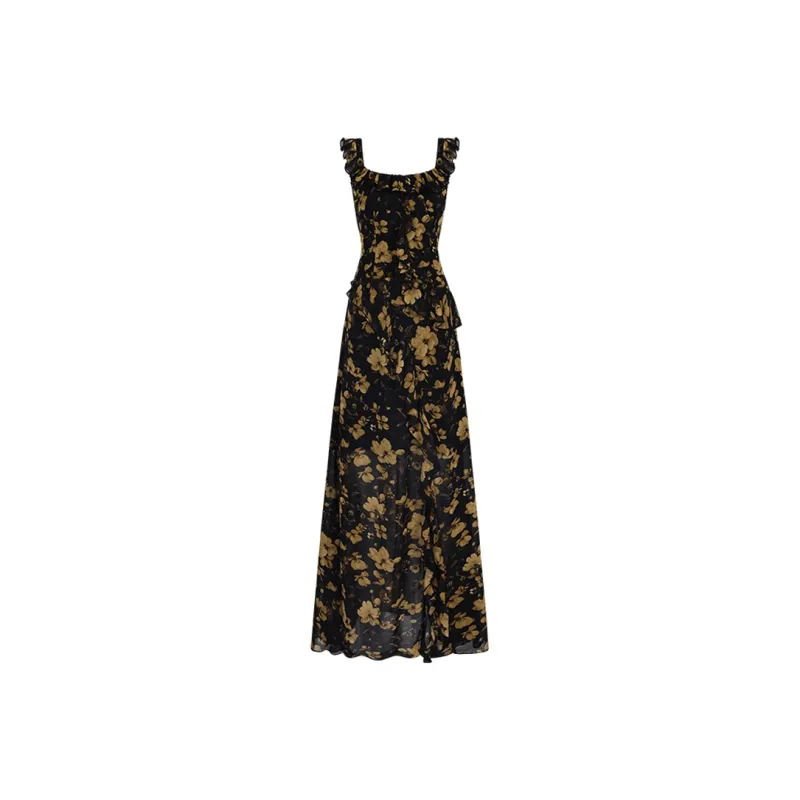 Pa33word Slip Dresses Women's Yellow-0